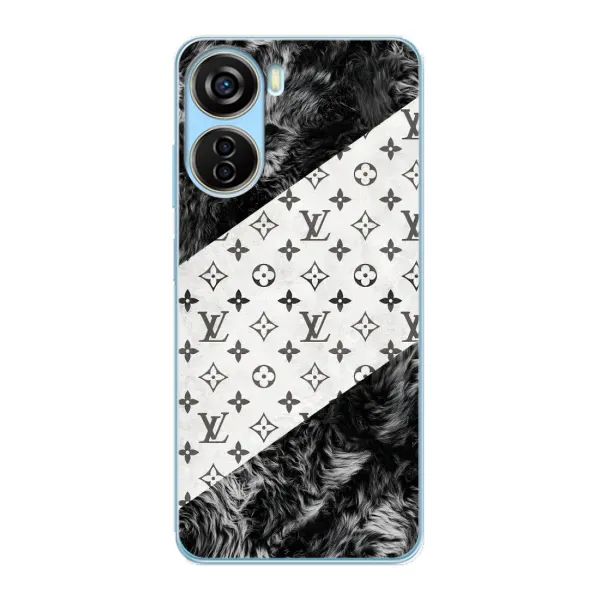 Чехол с рисунком «LV на белом» для ZTE V40 Design Чехол с рисунком «LV на белом» для ZTE V40 Design