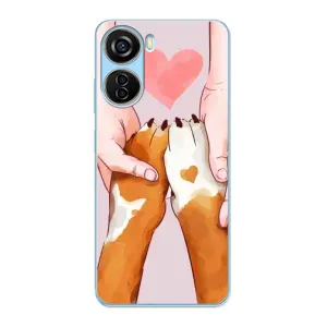 Чехол (ТПУ) Милые собачки для ZTE V40 Design (Любовь к собакам)