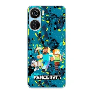 Чехлы для ZTE V40 Design (Персонажи Майн Крафт) (Майнкрафт)
