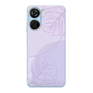 Чохол квітковий дизайн для ZTE V40 Design (Монстера фіолетова)