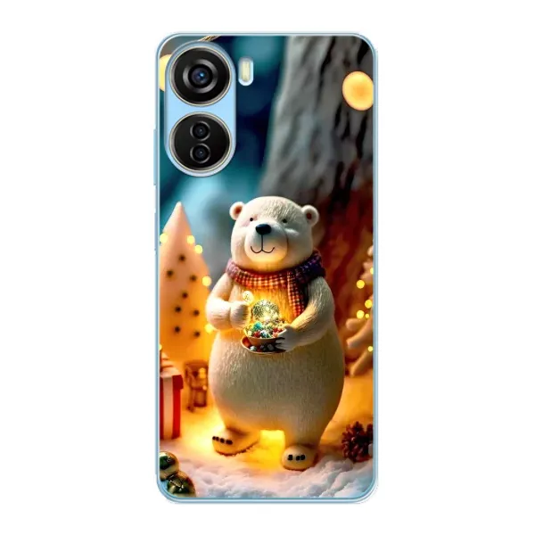 Чехол с рисунком «Новогодний ведмеженок» для ZTE V40 Design Чехол с рисунком «Новогодний ведмеженок» для ZTE V40 Design