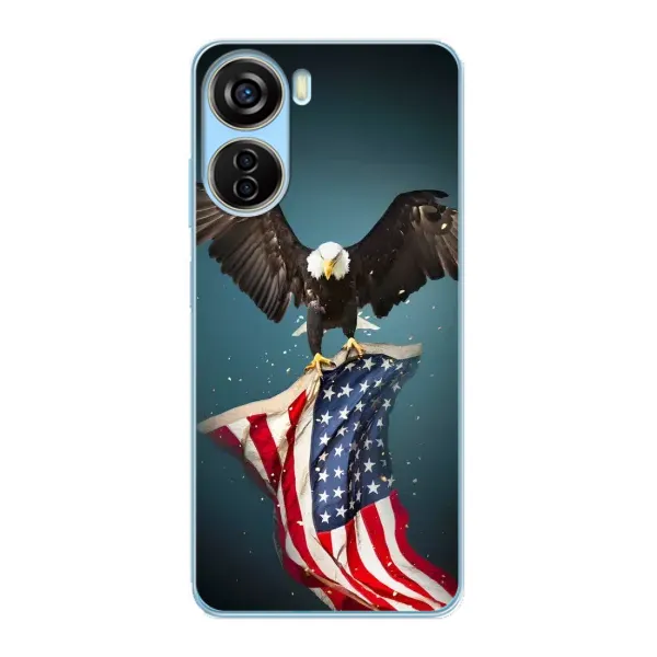 Чехол с рисунком «Орел и флаг» для ZTE V40 Design Чехол с рисунком «Орел и флаг» для ZTE V40 Design