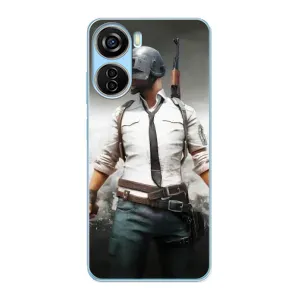 Силиконовый чехол с картинкой "Герой Pubg" на ZTE V40 Design (Пабг)