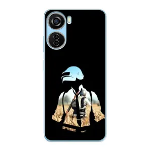Силиконовый чехол с картинкой "Герой Pubg" на ZTE V40 Design (Пубг мен)