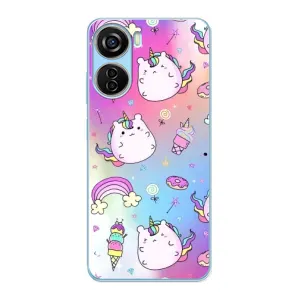 Чехол Unicorn на ZTE V40 Design (Радуга и Единорог)