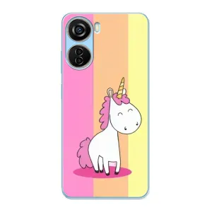 Чехол Unicorn на ZTE V40 Design (Радужный Единорог)