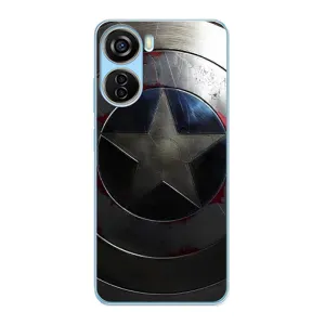 Чехол с Щитом Капитана Америки на ZTE V40 Design (Ретро Щит Капитана)