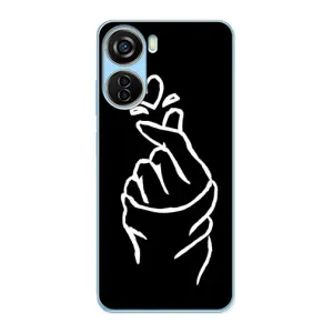 Чехлы (Знак сердечка) на ZTE V40 Design (Сердце на черном)
