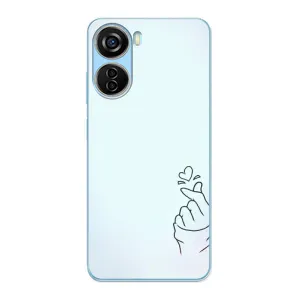 Чехлы (Знак сердечка) на ZTE V40 Design (Сердце на голубом)