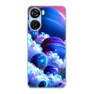 Чехлы КОСМОС для ZTE V40 Design (Синие планеты)