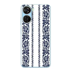 Силіконовый Чохол на ZTE V40 Design з картинкой Вишиванки (Синя вишиванка)