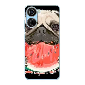 Чехол (ТПУ) Милые собачки для ZTE V40 Design (Смешной Мопс)