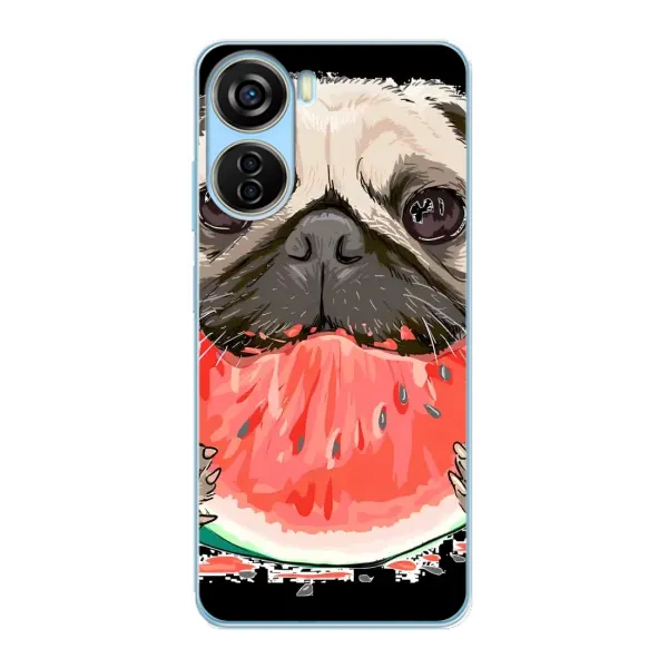 Чехол с рисунком «Смешной Мопс» для ZTE V40 Design Чехол с рисунком «Смешной Мопс» для ZTE V40 Design