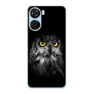 Чехлы с принтом СОВЫ для ZTE V40 Design (Сова на чёрном)