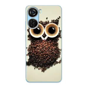 Чехлы с принтом СОВЫ для ZTE V40 Design (Сова с зерен кофе)