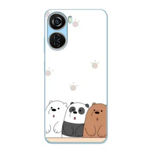 Чехлы с изображением разных животных для ZTE V40 Design (Удивленные медвеженки)