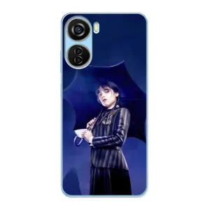 Чохол з картинкою Венсдей на ZTE V40 Design (Венсдей з парасолькою)