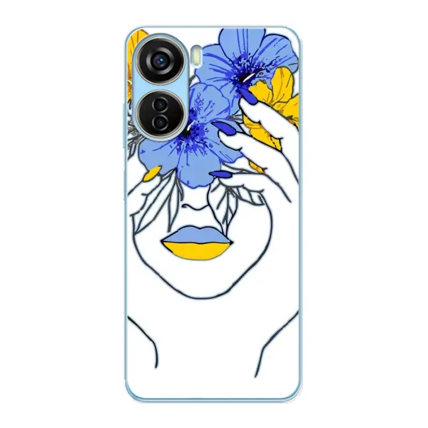 Чехол с рисунком «Украинка на всю голову» для ZTE V40 Design Чехол с рисунком «Украинка на всю голову» для ZTE V40 Design
