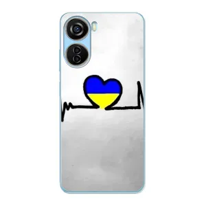 Силиконовый Чехол на ZTE V40 Design (Я-Украина) (Украинская кардиограмма)