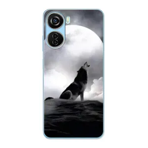 Чехол с Волком на ZTE V40 Design (Волк и луна)