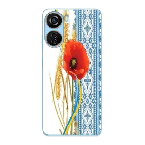 Силіконовый Чохол на ZTE V40 Design з картинкой Вишиванки (Вишиванка з квіткою)