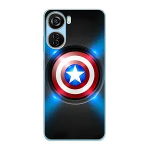 Чехол с Щитом Капитана Америки на ZTE V40 Design (Яркий Щит Капитана)