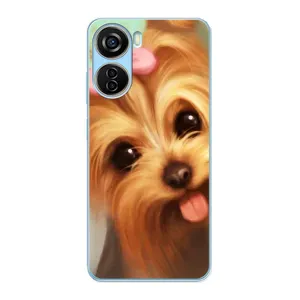 Чехол (ТПУ) Милые собачки для ZTE V40 Design (Йоршенский терьер)