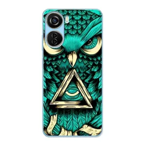 Чехлы с принтом СОВЫ для ZTE V40 Design (Зеленая сова)