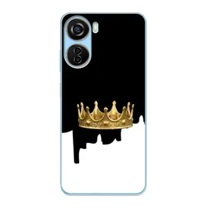 Чехол (Корона на чёрном фоне) для ЗТЕ В40 Десигн (Золотая корона)