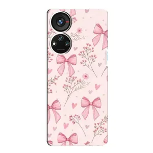 Чехол с рисунком «Банты с цветами» для ZTE Blade V40s