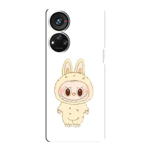 Чохол з принтом Лабубу для ZTE Blade V40s (Бежевий Лабубу)