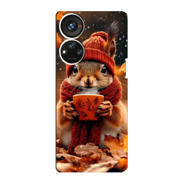 Чехол с рисунком «Белка с кофе» для ZTE Blade V40s Чехол с рисунком «Белка с кофе» для ZTE Blade V40s