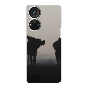 Чехлы на военную тематику для ZTE Blade V40s (Бой солдат)