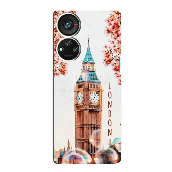 Чехол с рисунком «Часы Лондон» для ZTE Blade V40s Чехол с рисунком «Часы Лондон» для ZTE Blade V40s