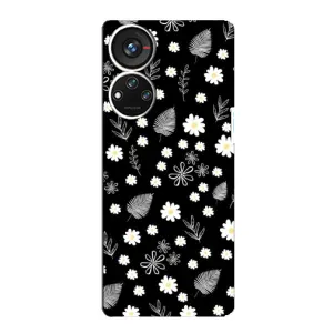 Чехлы с тематикой "ЦВЕТЫ" на ZTE Blade V40s (цветение на чорном)