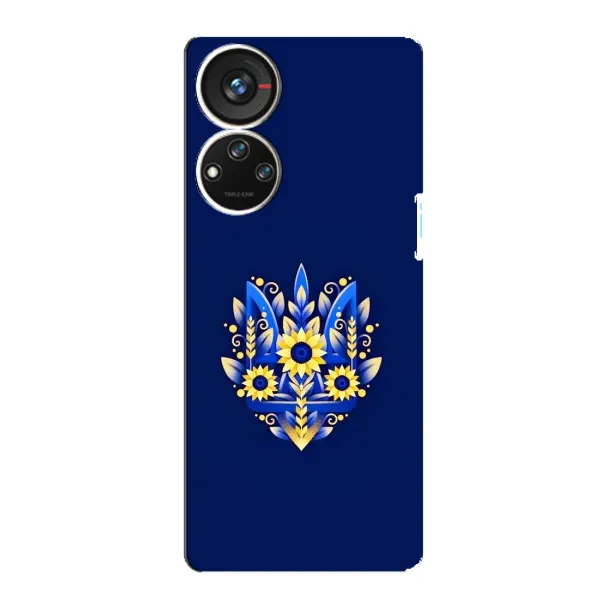 Чехол с рисунком «Цветущий Герб» для ZTE Blade V40s