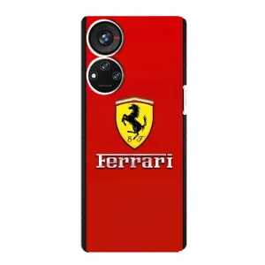 Силиконовый бампер с картинкой машины на ZTE Blade V40s (Ferrari Logo)