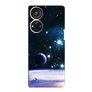 Чехол (ТПУ) с планетами на ZTE Blade V40s (Космический вид)