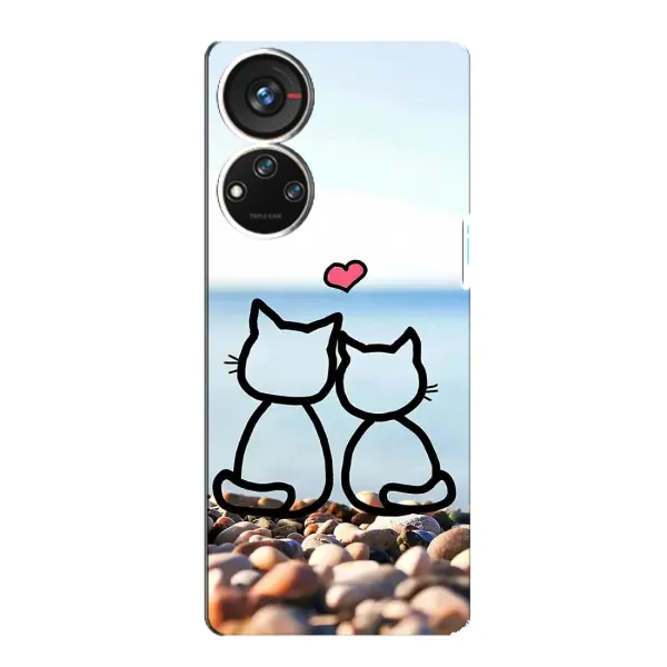 Чехол с рисунком «Котейки» для ZTE Blade V40s Чехол с рисунком «Котейки» для ZTE Blade V40s