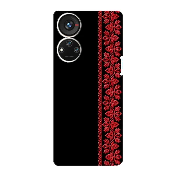 Чехол с рисунком «Красная Вышиванка» для ZTE Blade V40s Чехол с рисунком «Красная Вышиванка» для ZTE Blade V40s