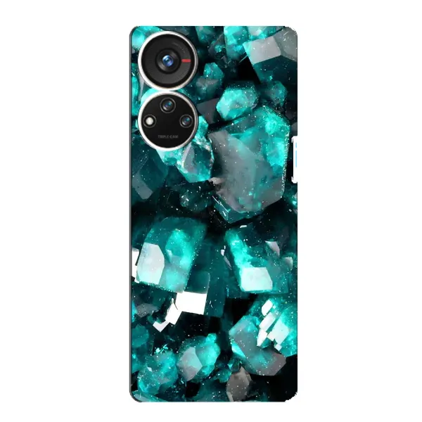 Чехол с рисунком «Кристалы» для ZTE Blade V40s