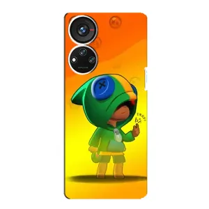 Чохол Бравл Старс для ZTE Blade V40s (LEON в кофті)