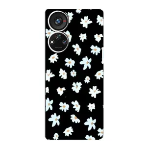 Чехол с ромашками на ZTE Blade V40s (Маленькие ромашки)