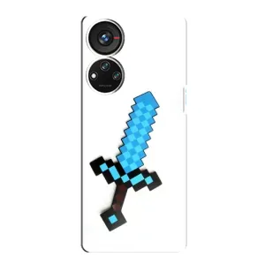 Чехлы для ZTE Blade V40s (Персонажи Майн Крафт) (Меч)