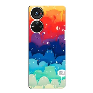 Силиконовый чехол с котиком для ZTE Blade V40s (Mew)