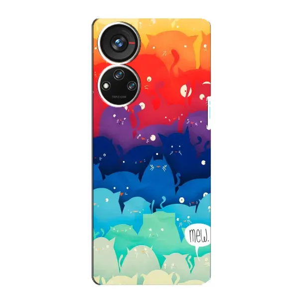 Чехол с рисунком «Mew» для ZTE Blade V40s