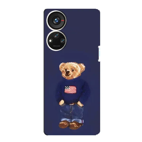 Чехол с рисунком «Мишка USA» для ZTE Blade V40s Чехол с рисунком «Мишка USA» для ZTE Blade V40s