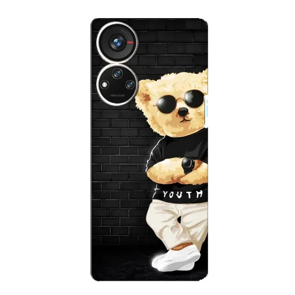 Чехол с рисунком «Мишка в очках» для ZTE Blade V40s Чехол с рисунком «Мишка в очках» для ZTE Blade V40s