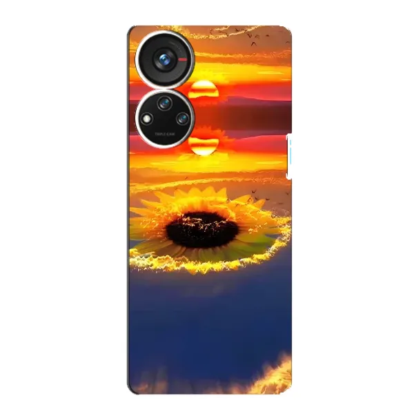 Чехол с рисунком «Небо подсолнух» для ZTE Blade V40s