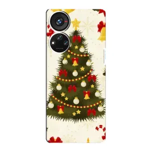 Чехол Новогодняя Елка на ZTE Blade V40s (Новогодний принт)